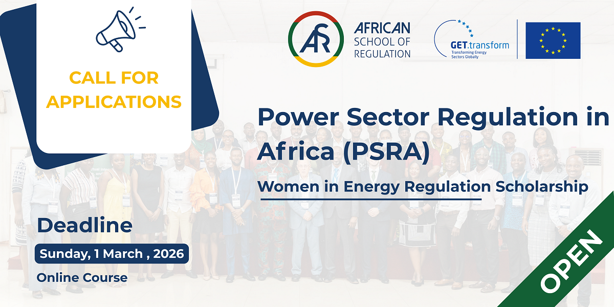 Power Sector Regulation in Africa – GET.transform Scholarship (2026 Cohort)