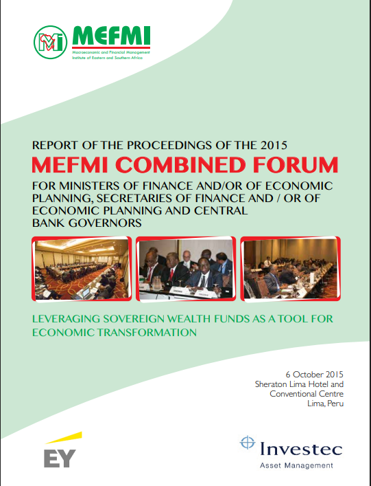 REPORT OF THE PROCEEDINGS OF THE 2015 6 October 2015 Sheraton Lima Hotel and Conventional Centre Lima