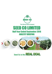 Seed Co: HY2017 Presentation