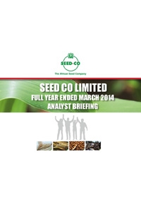 Seed Co: FY2014 Presentation