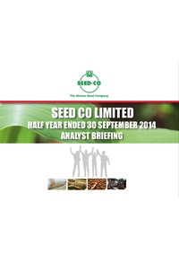 Seed Co: HY2015 Presentation