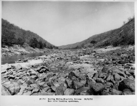 Dam site overlooking-upstream
